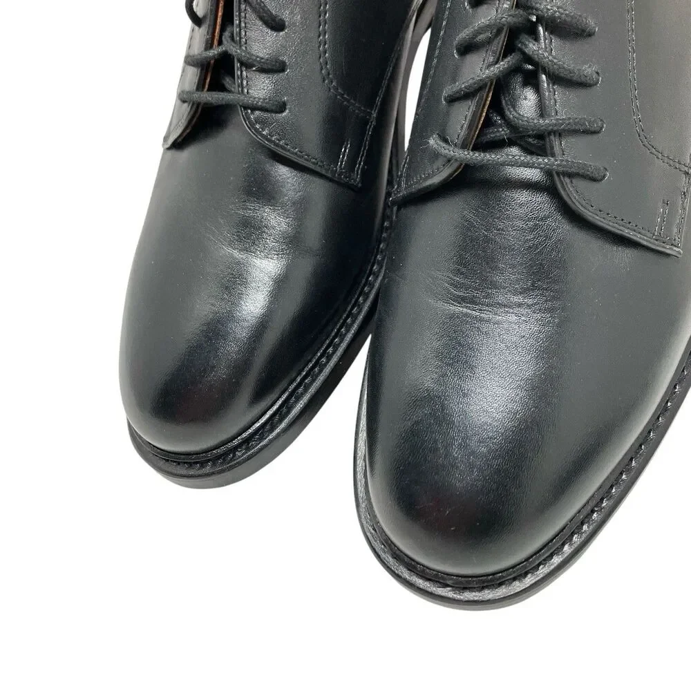 J.Crew Ludlow Mens 9.5 Black Leather Derby Shoes Old Money Preppy Euro‎ Summer